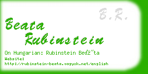 beata rubinstein business card